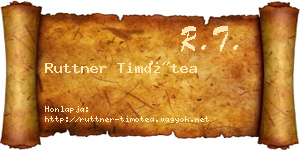 Ruttner Timótea névjegykártya